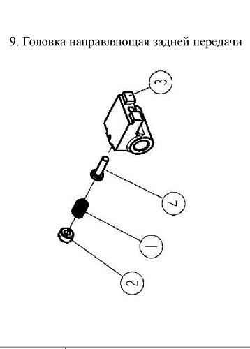 9. Головка направляющая задней передачи
