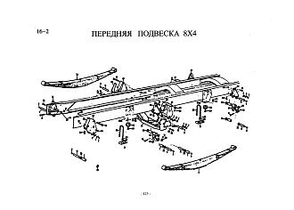 WG9731520011 Рессора передняя левая (14 листов) 8x4 HOWO (Хово)