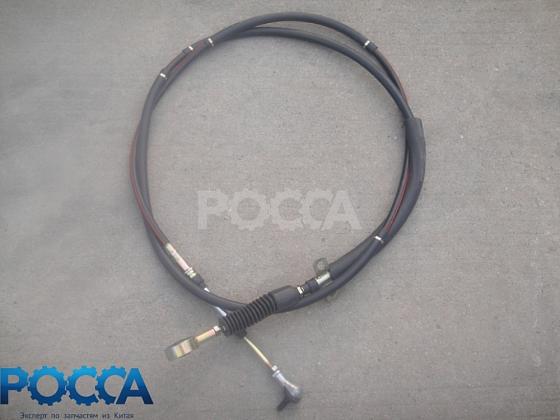 Трос КПП (гнутый) FOTON (Фотон) 1049A (ухо под два болта и сайлентблок - наконечник)