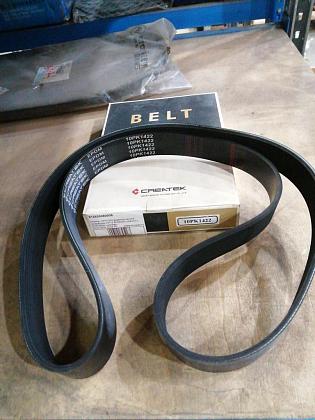 Ремень 10PK1422 водяного насоса генератора WP12 SHAANXI (Шанкси) SHACMAN (Шакман) Createk 612630060005