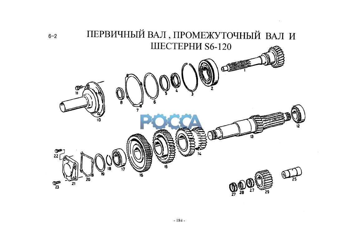 Первичный вал схема