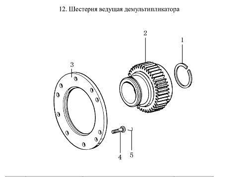 12. Шестерня ведущая демультипликатора