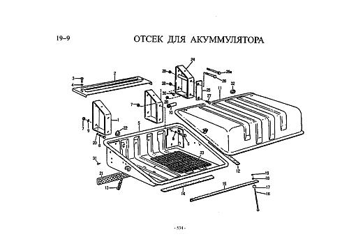 Отсек для аккумулятора