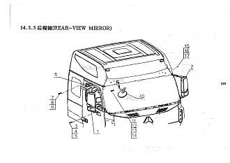 WG1664771030 Зеркало круглое HOWO A7 (Хово А7)