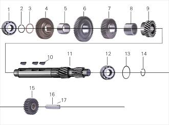 W-1701400-03 Шестерня 5 передачи КПП BAW (Бав) Fenix 1065