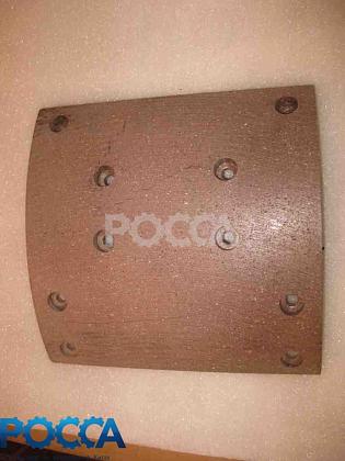 Накладка тормозная задняя короткая F3000 SHAANXI (Шанкси) SHACMAN (Шакман) черная